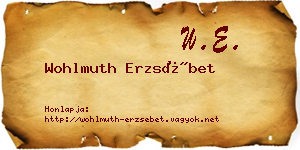 Wohlmuth Erzsébet névjegykártya