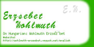erzsebet wohlmuth business card